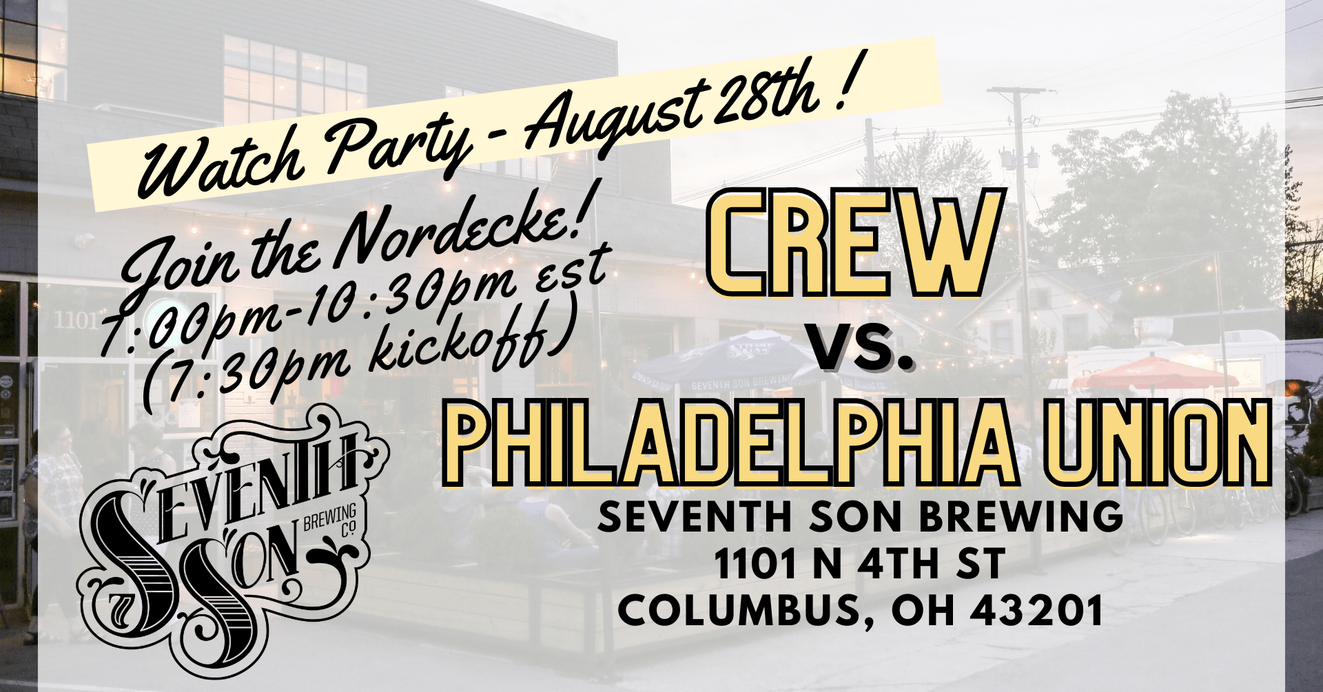 Watch Party – Columbus @ Philadelphia - Seventh Son (rescheduled from 8/24)