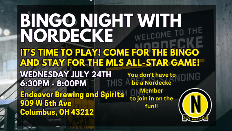Bingo and Watch Party – MLS All-Star Game – Endeavor
